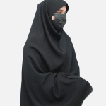 Black Rukhsar fabric Khimar